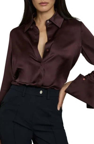 REISS REISS HAILEY SILK BUTTON-UP SHIRT