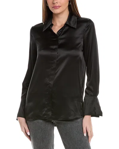 Reiss Hailey Silk Shirt In Black