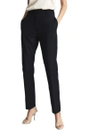 Reiss Navy Petite Wool Blend Tapered Suit Trousers In Navy
