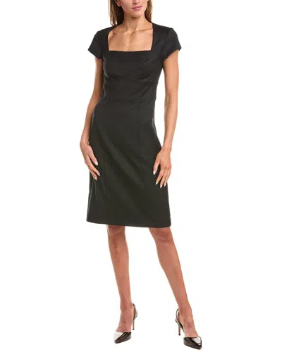 Reiss Haisley Tailored Wool-blend Dress In Black