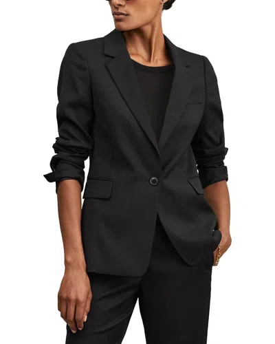 Reiss Haisley Wool-blend Blazer In Black
