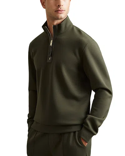 REISS HALE INTERLOCK HALF ZIP SWEATER