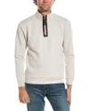Reiss Off White Contrast Half-zip Funnel Neck Jumper In White