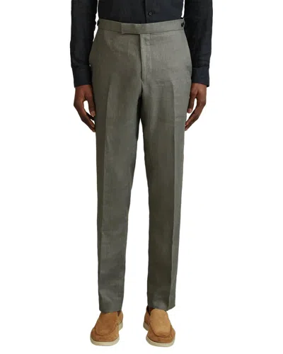 Reiss Halga Linen Blend Mixer Trouser In Green