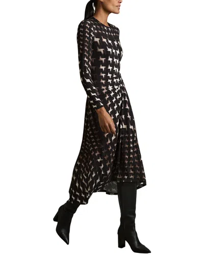 Reiss Halle Midi Dress In Black