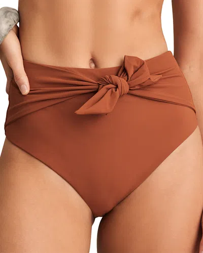 REISS HALLIE HIGH WAISTED TIE FRONT BIKINI BOTTOM