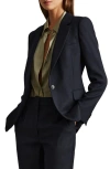 Reiss Hallie Wool Blend Blazer In Blue