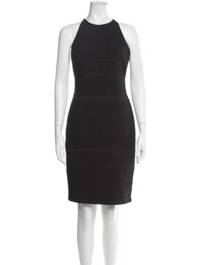 Pre-owned Reiss Halterneck Knee-length Dress In Gray