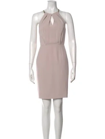 Pre-owned Reiss Halterneck Mini Dress In Pink