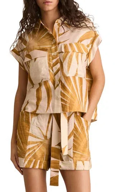 REISS REISS HANNA FROND PRINT CAMP SHIRT