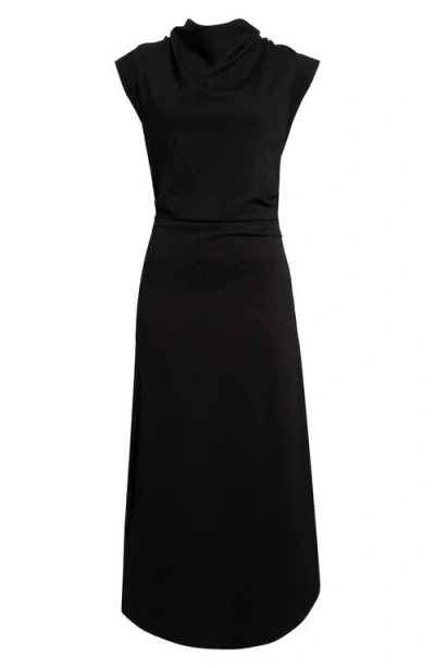 Reiss Harlan Cowl Neck Dress In Black