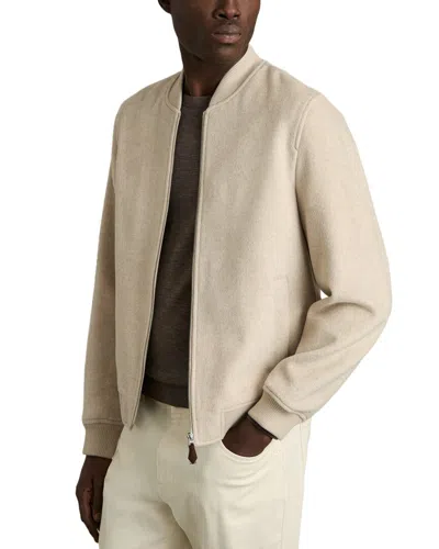 Reiss Harlan Wool-blend Casual Jacket In White