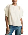 Reiss Harlowe Lace Insert T-shirt In White