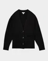 Reiss Harper Button-down Knit Cardigan In Black