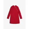 Reiss Harper Cable-knit Wool Dress 13-14 Years Red In Red
