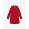 Reiss Harper Cable-knit Wool Dress 13-14 Years Red In Red