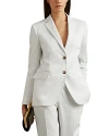 Reiss Harper Single Breasted Blazer In White
