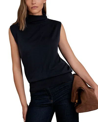REISS HARPER WOOL SLEEVELESS SLOUCH NECK TOP