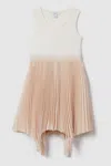 Reiss Harriet - Ecru Harriet Teen Pleated Asymmetric Dress