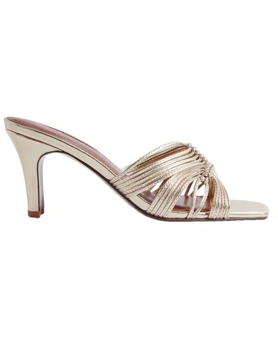Reiss Harriet Leather Mule In Silver