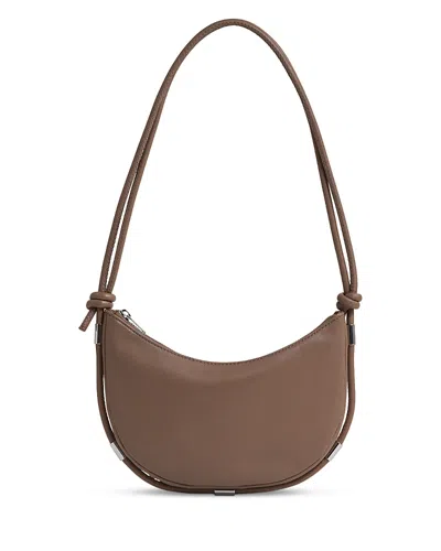 Reiss Harriet Leather Rope Shoulder Bag In Neutral
