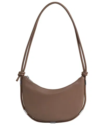 Reiss Harriet Leather Shoulder Bag In Brown