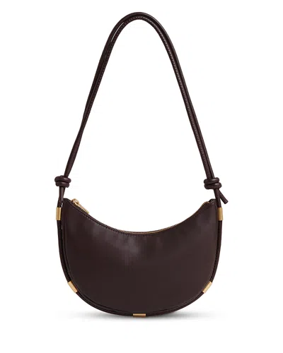 Reiss Harriet Rope Shoulder Bag In Burgundy