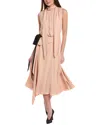 Reiss Harriet Tie Side Midi Dress In Pink