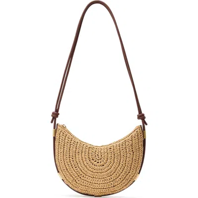 Reiss Harriet Woven Shoulder Bag In Brown