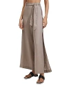 Reiss Harry Side-split High-rise Linen Trousers In Taupe