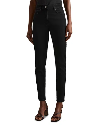 Reiss Hattie High Rise Skinny Jeans In Black