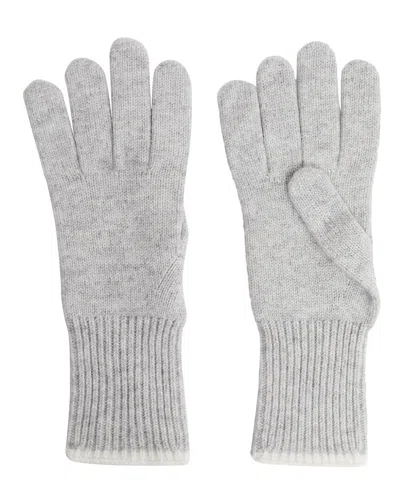Reiss Hazel Colourblock Tipping Wool-blend Glove In Gray