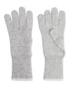 Reiss Hazel Colourblock Tipping Wool-blend Glove In Gray