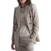 Reiss Women's Light Grey Wool Double Breasted Suit Blazer In Oatmeal