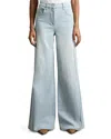 Reiss Heather High Rise Wide Leg Jeans In Light In Light Blue