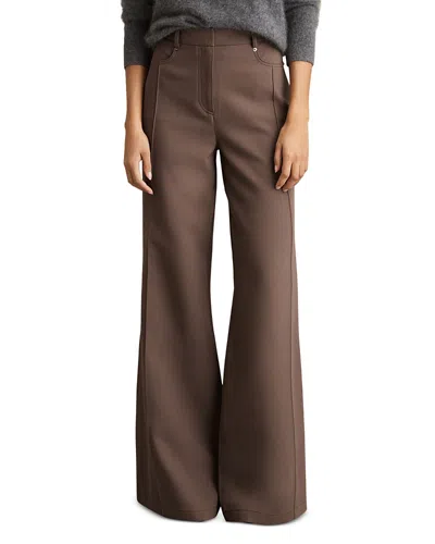 Reiss Heather Wide Leg Palazzo Pants In Mink Neutral