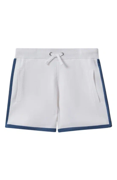 Reiss Kids' Heddon Sr. Stripe Accent Shorts In White