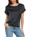 Reiss Helen Silk-blend T-shirt In Black