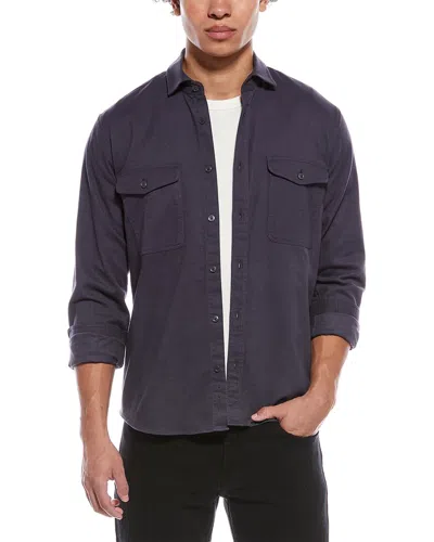 Reiss Henry Texture Shirt In Blue