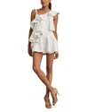 Reiss Hera Short Ruffle Dress In White