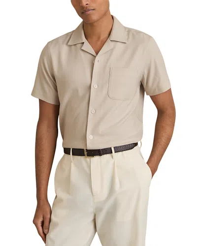 REISS HERRINGBONE CAMP SHIRT