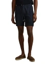 Reiss Navy Vulcan Towelling Drawstring Shorts In Navy