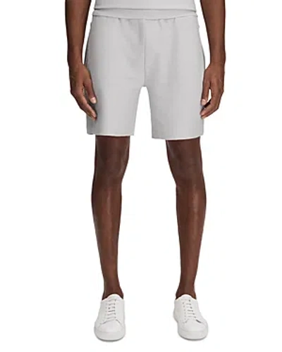 Reiss Hester Textured Drawstring Shorts In Silver