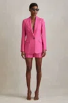Reiss Hewey - Pink Petite Tailored Textured Single Breasted Suit: Blazer, Us 6