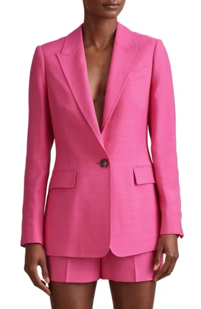 Reiss Hewey Peaked Lapel Blazer In Pink