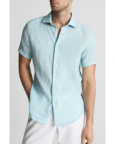Reiss Holiday Linen Shirt In Blue