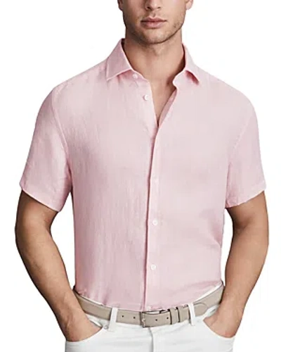 Reiss Holiday Slim Fit Button Front Shirt In Flamingo
