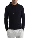 Reiss Mens Navy Blue Fabien Drawstring Regular-fit Stretch-jersey Hoody Xl In Navy