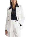 Reiss Hollie Linen-blend Blazer In White
