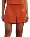 Reiss Hollie Wool-blend Tailored Short In Orange